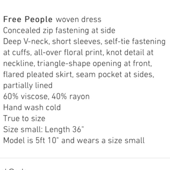 - NWT Free People Cream Miss Right Floral Print Mini Dress - Picture 11 of 15